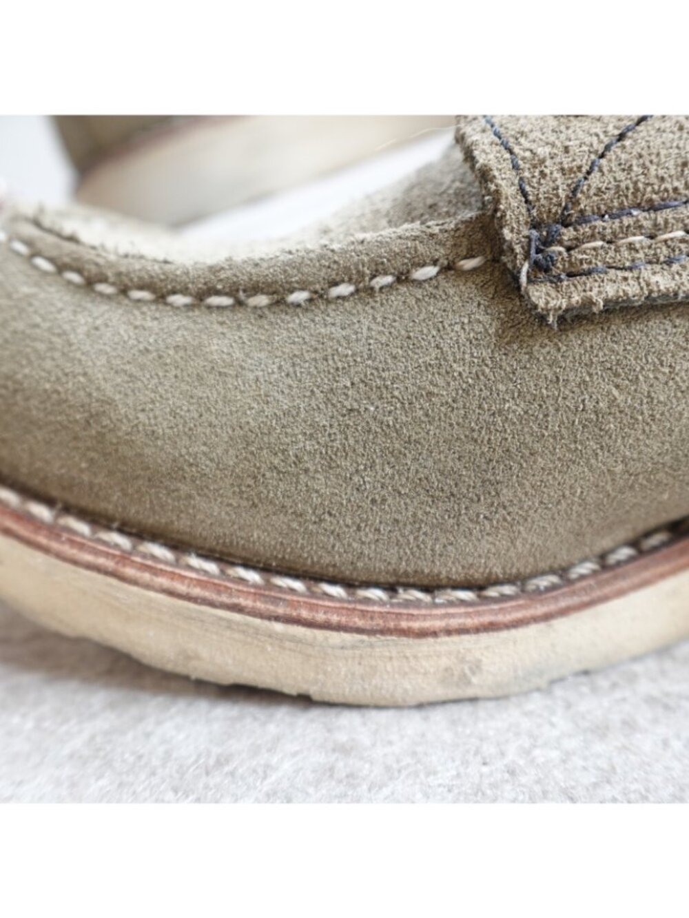 Red Wing Boots 8.5 Gray Suede Roughout 8139 Nigel Cabourn 2010 - Picture 14 of 16